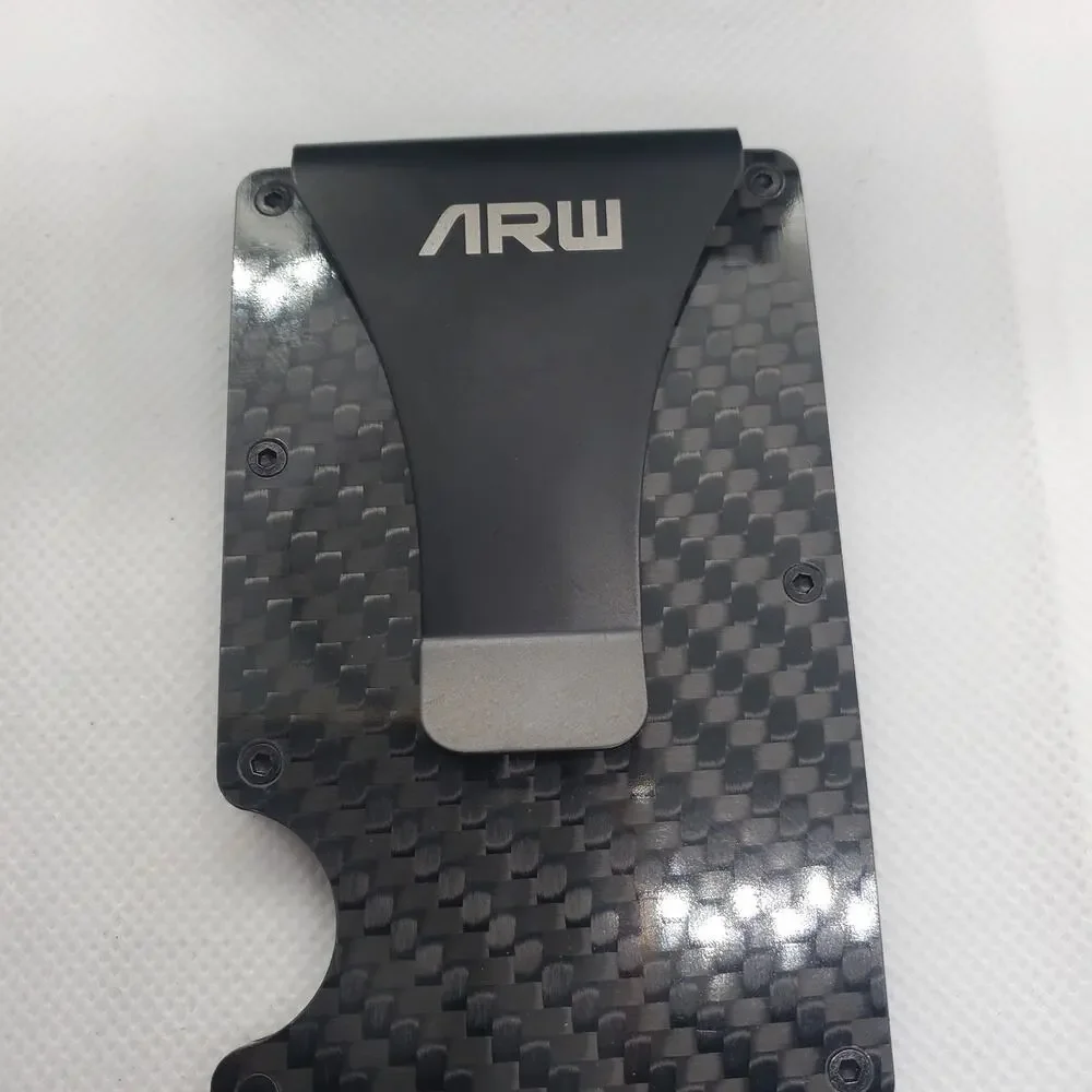 Slim Carbon Fiber Wallet RFID Blocking Minimalist Card Holder Money Clip NEW